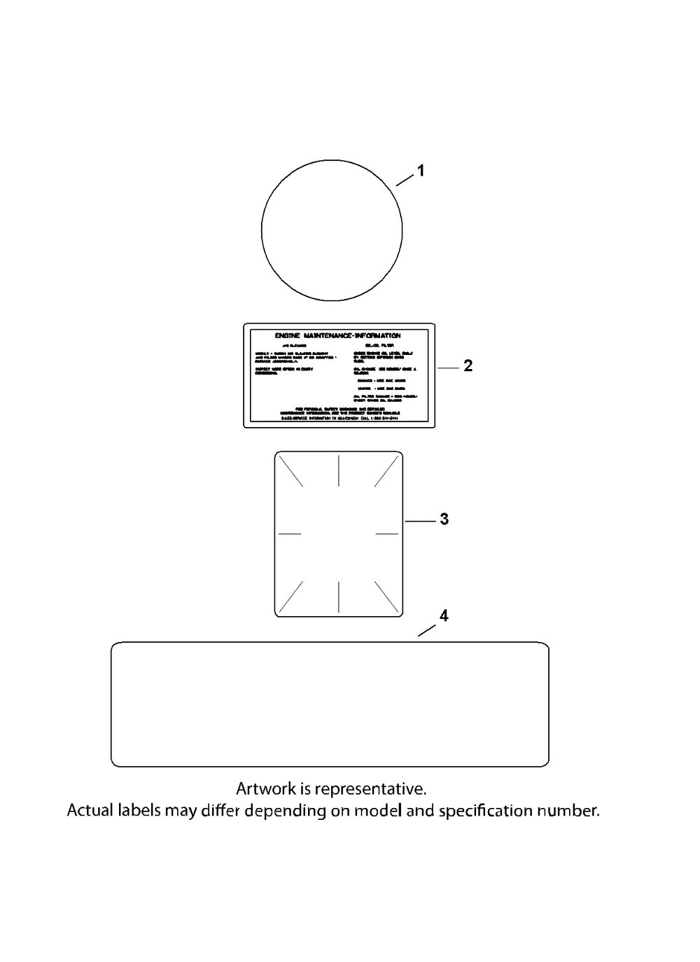 Kohler Cv680-3044 Labels Diagram and Parts List for Z-FORCES48 (53BH5FJB-53BH5FJB050)(2013) Cub Cadet Lawn Tractor